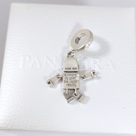 Pandora 2022 Bestie Bot Robot Dangle Charm Bracelet Pendant S925 Silver with box - Picture 3 of 5